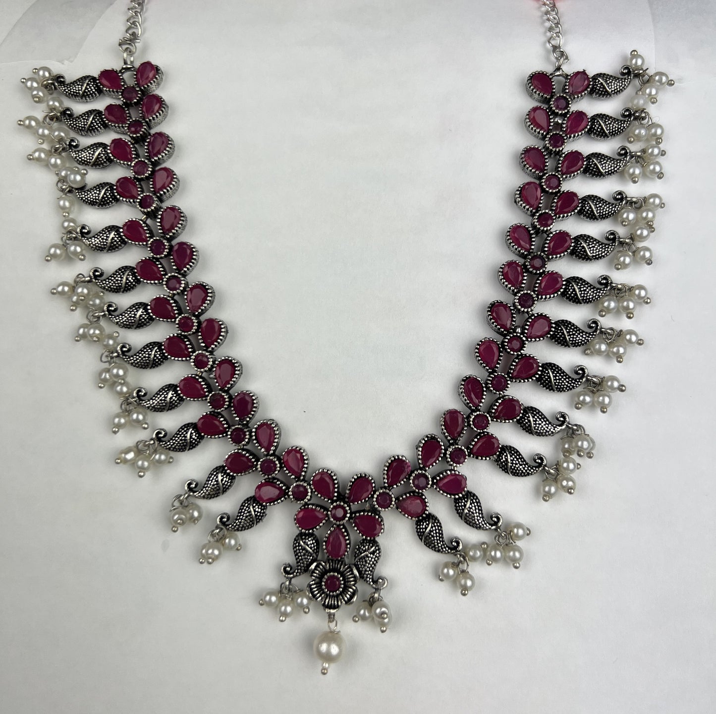 Oxidized Mango pearl set