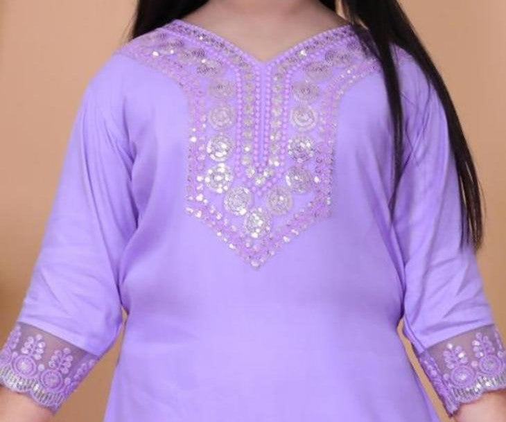 Pretty embroidered girls kurtaset or dress