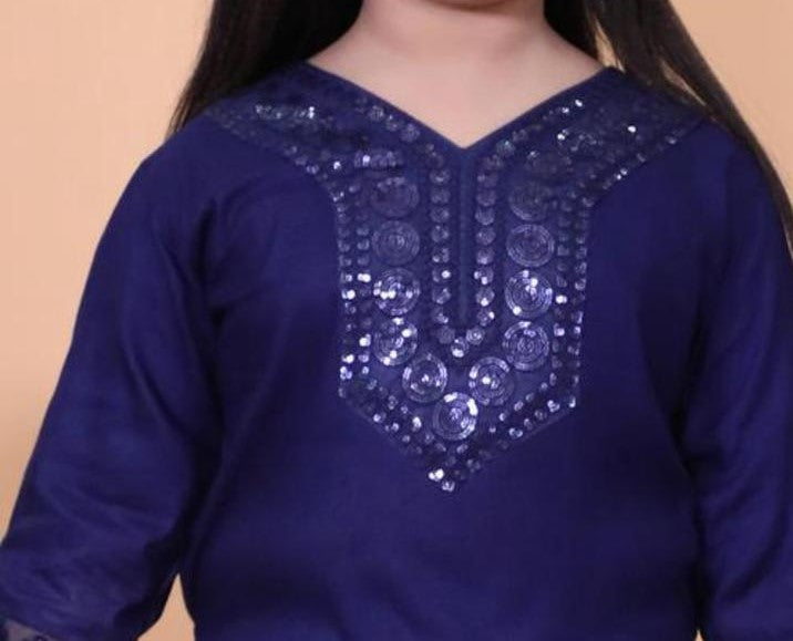 Pretty embroidered girls kurtaset or dress