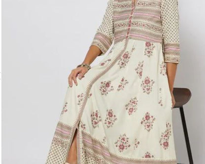 Floral Print Anarkali Kurta