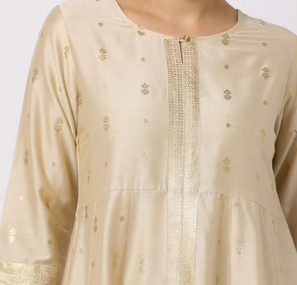 AVAASA gold print Anarkali Kurta