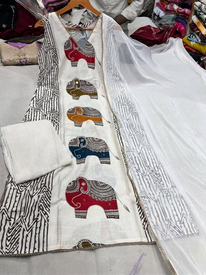 Elephant print kurta set