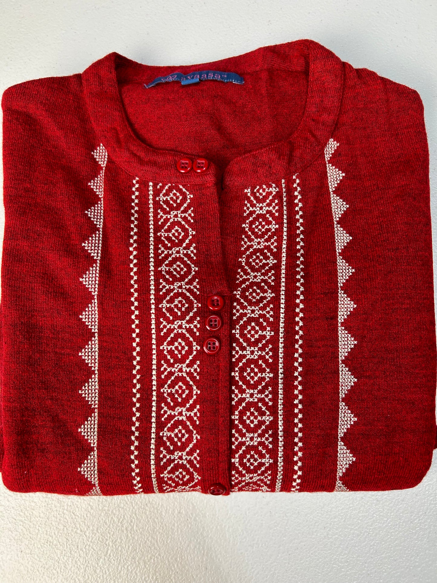 Avaasa Pattern-Knit Straight Winter Kurta