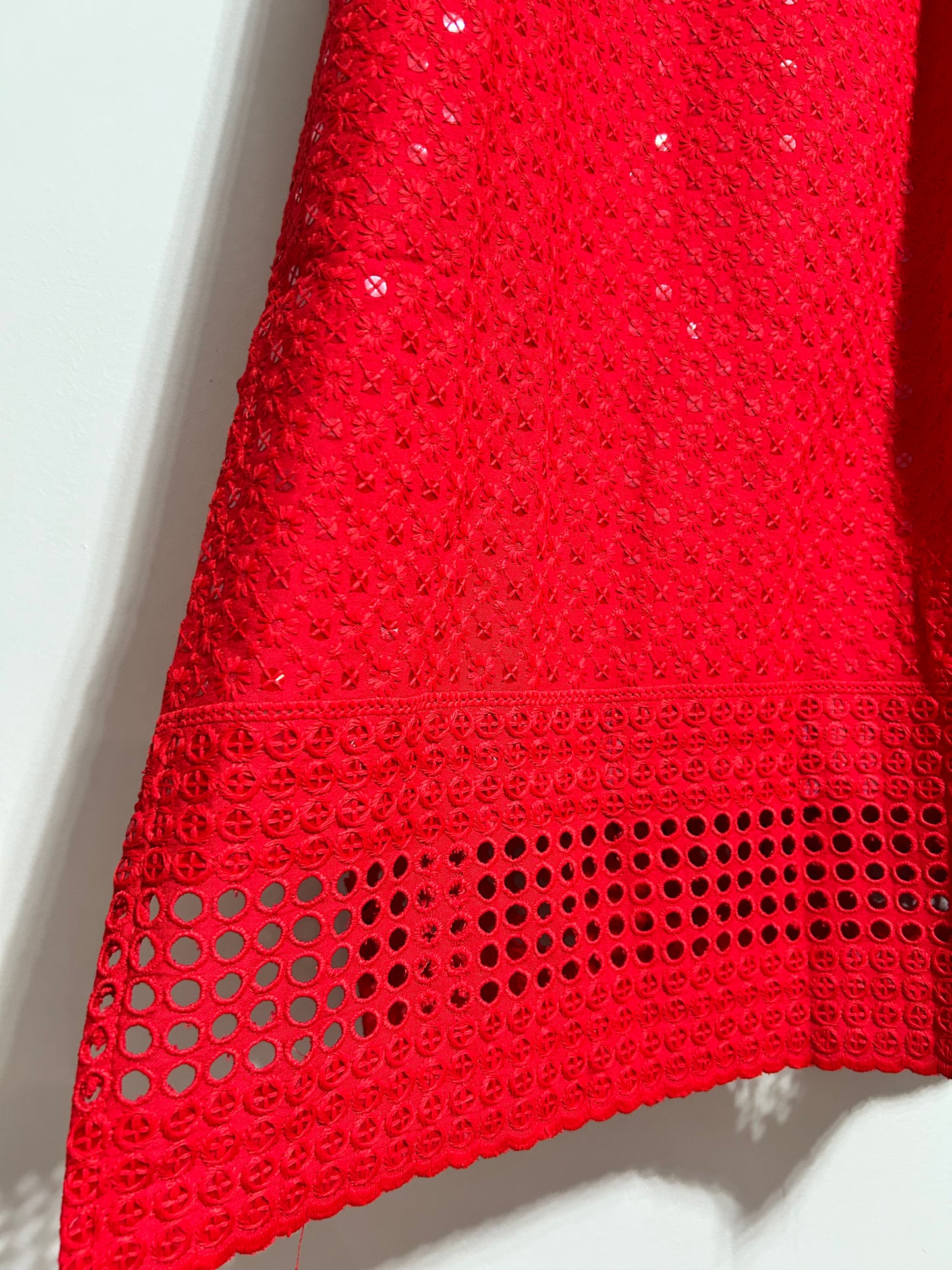 Bright Red chikankari kurta