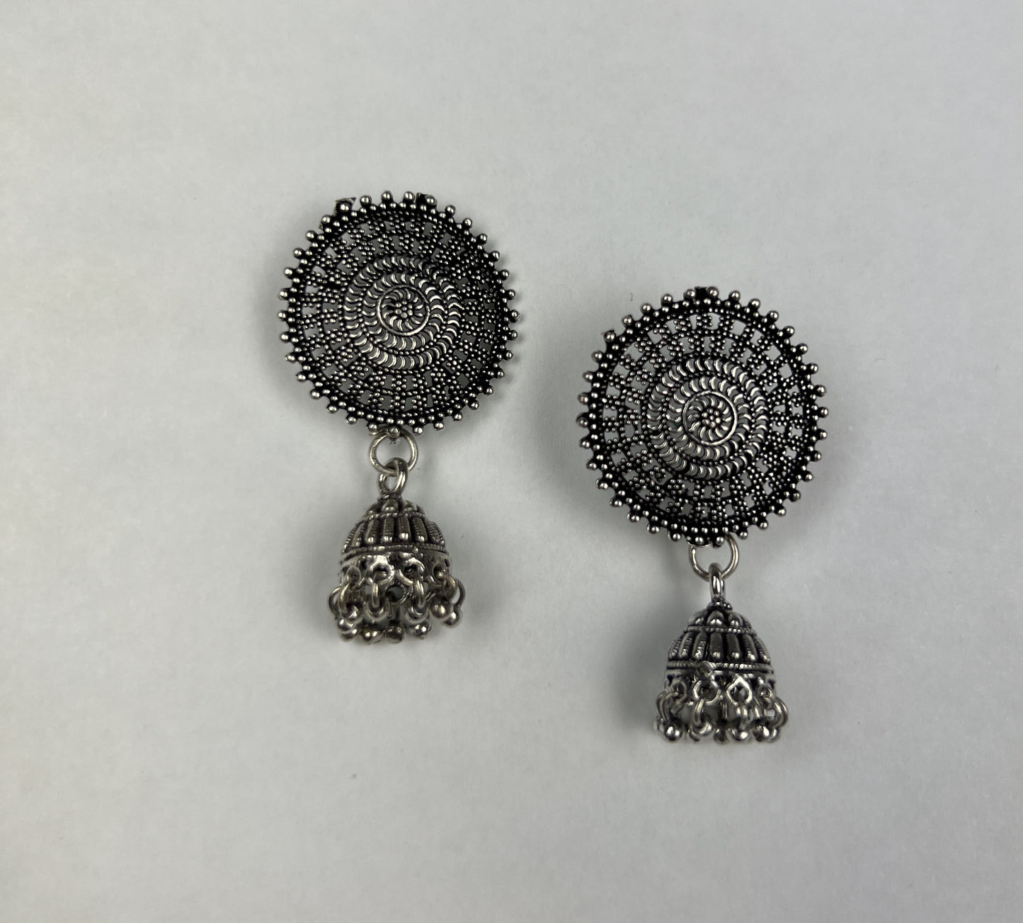 Oxidized Elephant pendant set