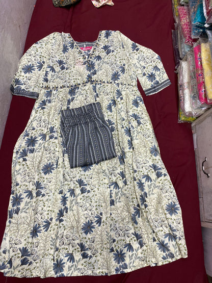 Alia cut capsule rayon kurta set