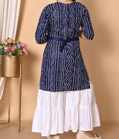 Pretty embroidered girls kurtaset or dress