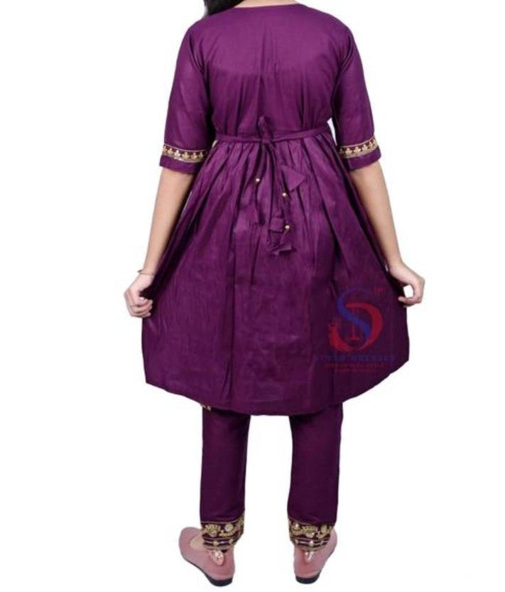 Pretty embroidered girls kurtaset or dress