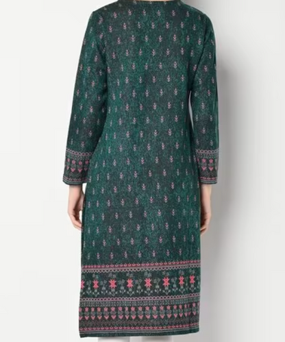 Floral Print Straight Winter Kurta