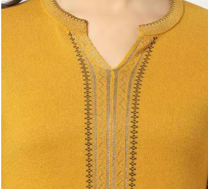 Flat Knit Winter Straight Kurta