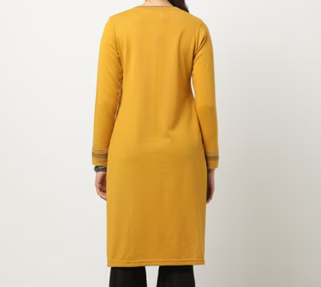 Flat Knit Winter Straight Kurta