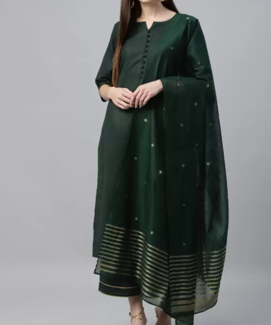 Soft cotton silk kurta dupatta set