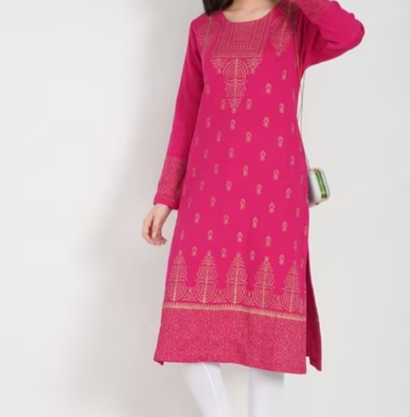 Boat-Neck Straight Kurta